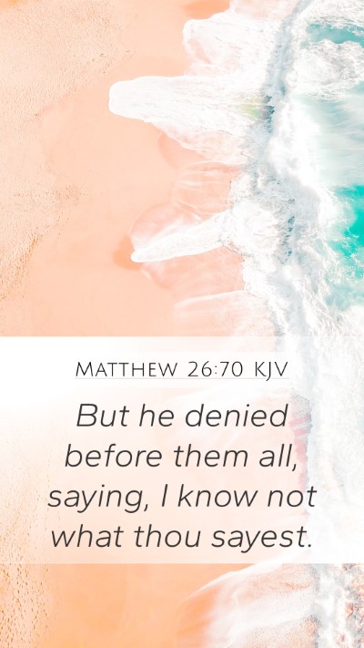 Matthew 26:70 Explained