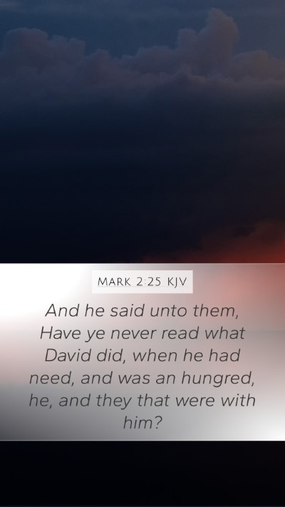 Mark 2:25 Explained