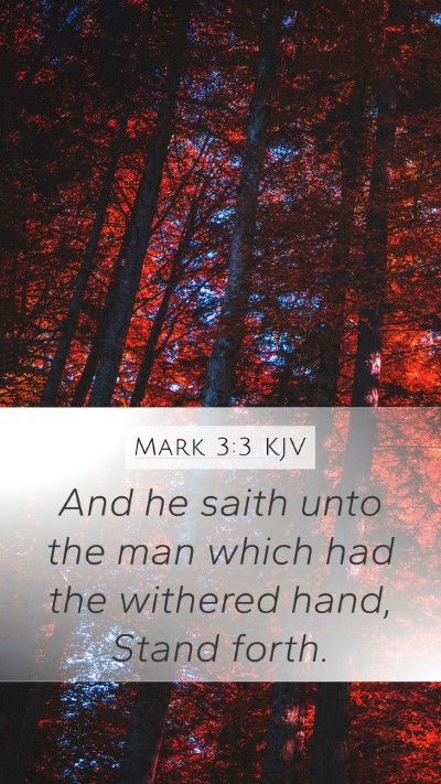 Mark 3:3 Explained