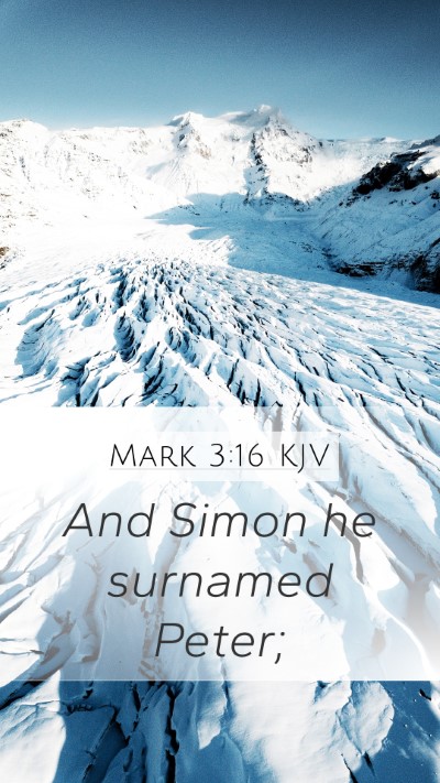 Mark 3:16 Explained