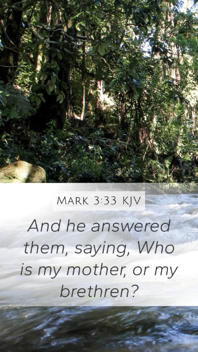 Mark 3:33 Explained