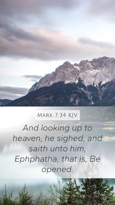 Mark 7:34 Explained