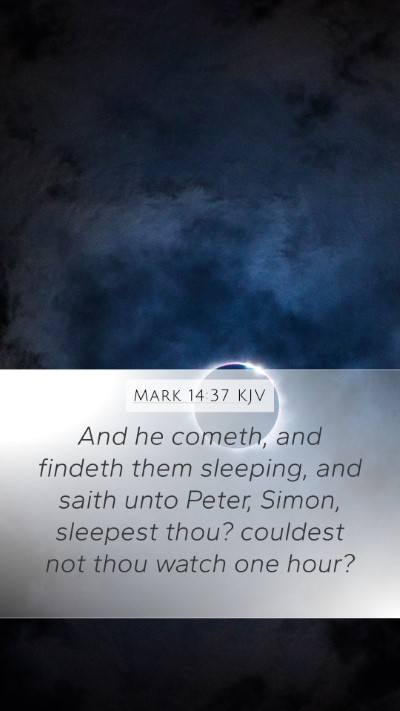 Mark 14:37 Explained