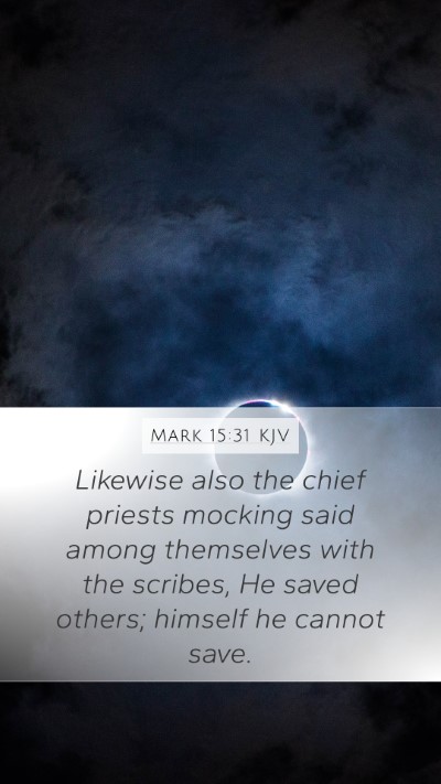 Mark 15:31 Explained