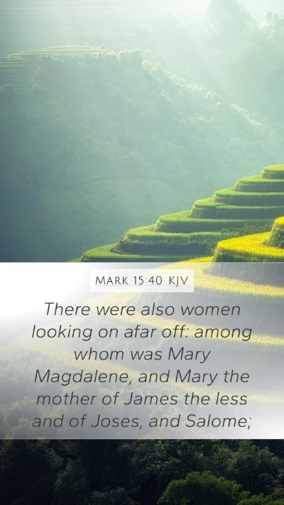 Mark 15:40 Explained