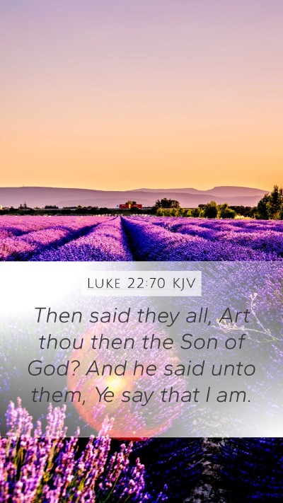 Luke 22:70 Explained