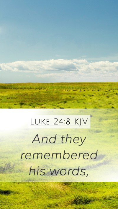 Luke 24:8 Explained