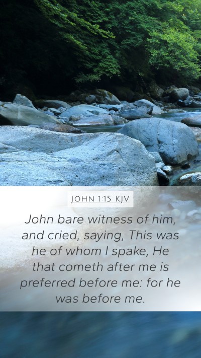 John 1:15 Explained