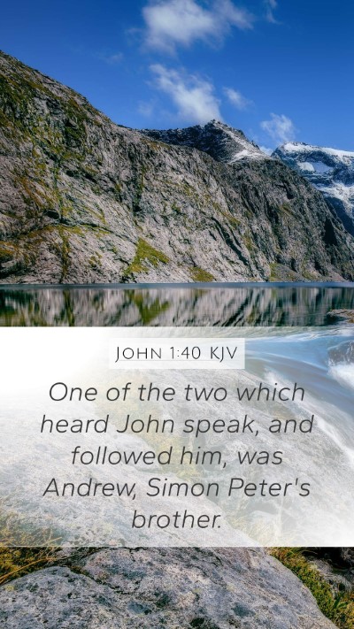 John 1:40 Explained