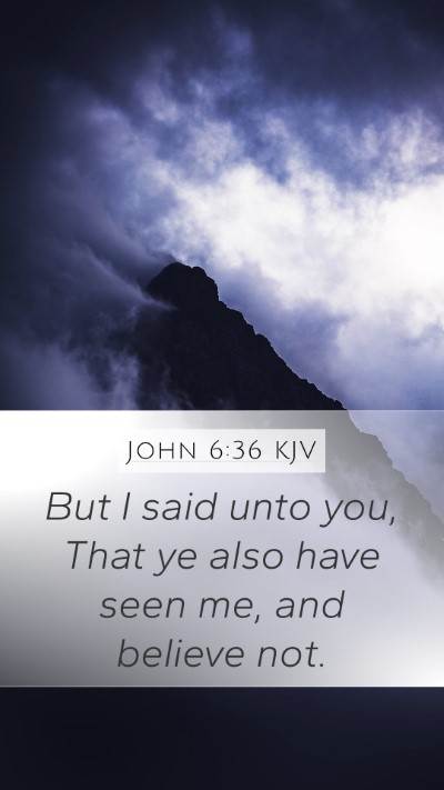 John 6:36 Explained