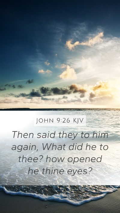 John 9:26 Explained