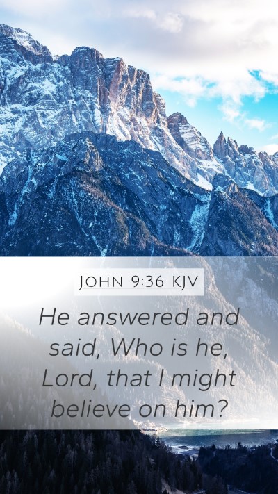 John 9:36 Explained