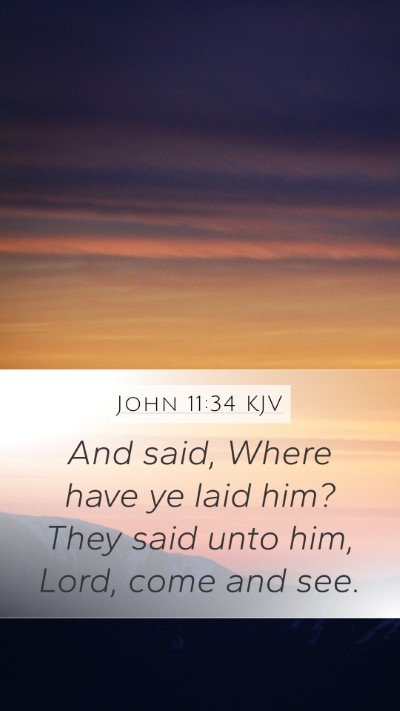 John 11:34 Explained