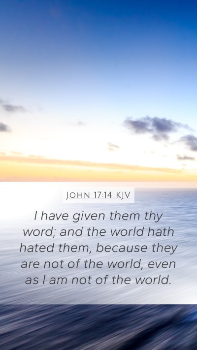 John 17:14 Explained