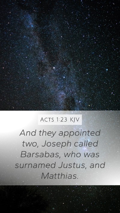 Acts 1:23 Explained