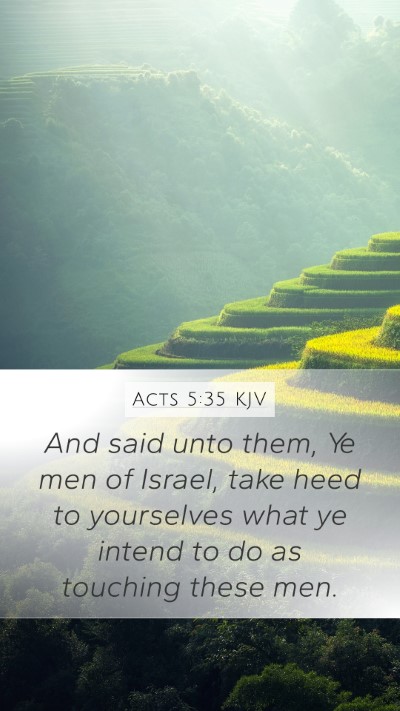 Acts 5:35 Explained