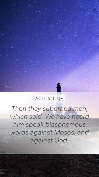 Acts 6:11 Explained