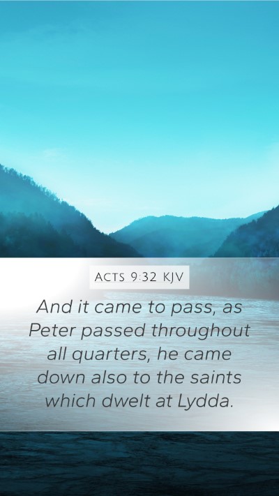 Acts 9:32 Explained