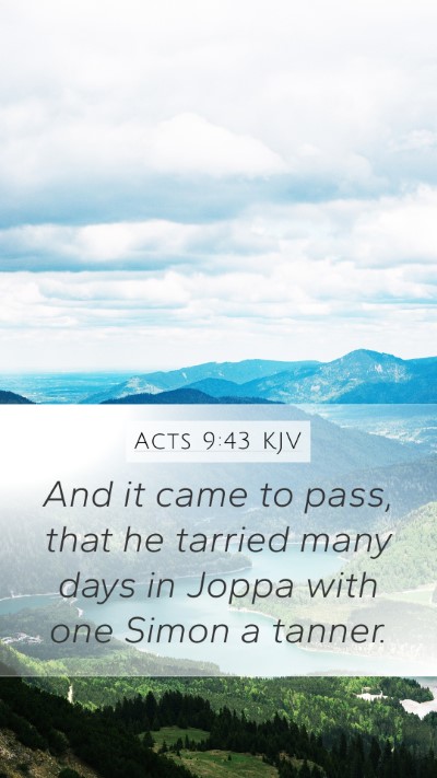 Acts 9:43 Explained