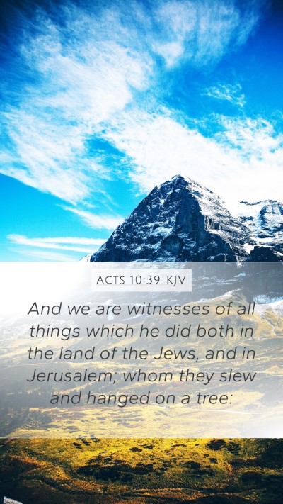 Acts 10:39 Explained