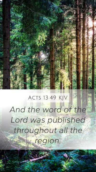 Acts 13:49 Explained