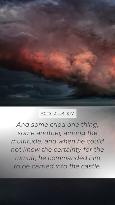 Acts 21:34 Explained