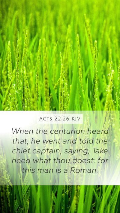 Acts 22:26 Explained