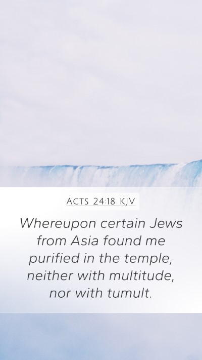 Acts 24:18 Explained