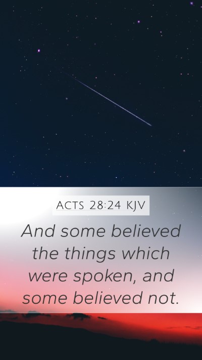 Acts 28:24 Explained