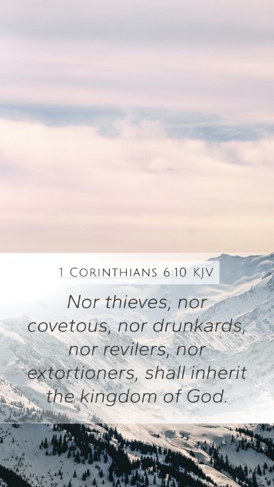 1 Corinthians 6:10 Explained