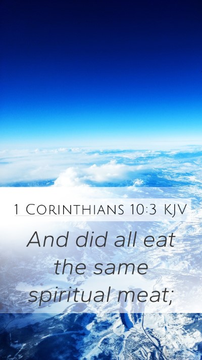 1 Corinthians 10:3 Explained