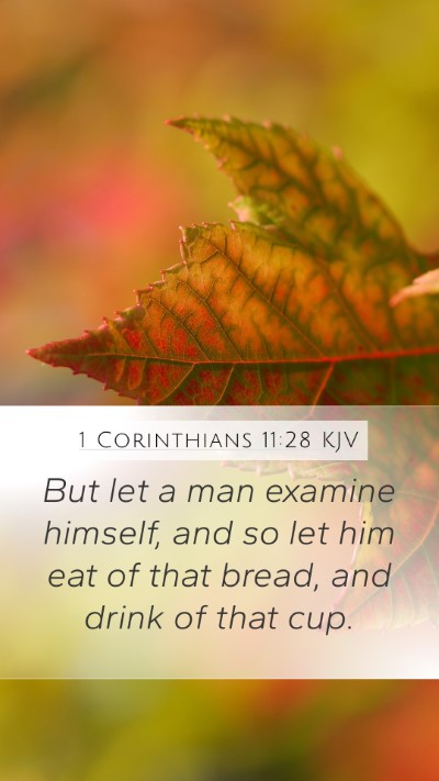 1 Corinthians 11:28 Explained