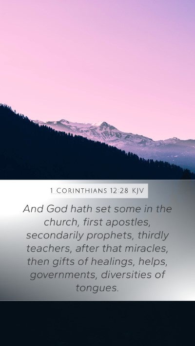 1 Corinthians 12:28 Explained