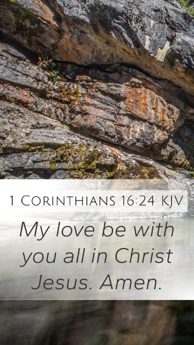 1 Corinthians 16:24 Explained