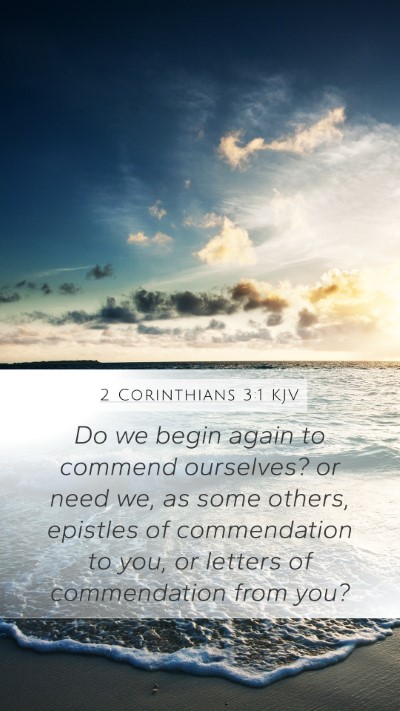 2 Corinthians 3:1 Explained