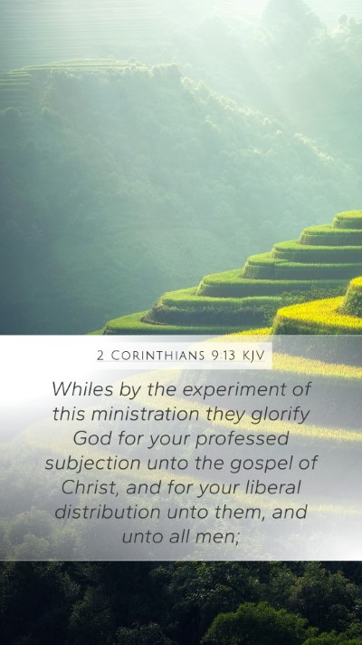 2 Corinthians 9:13 Explained