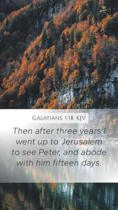 Galatians 1:18 Explained