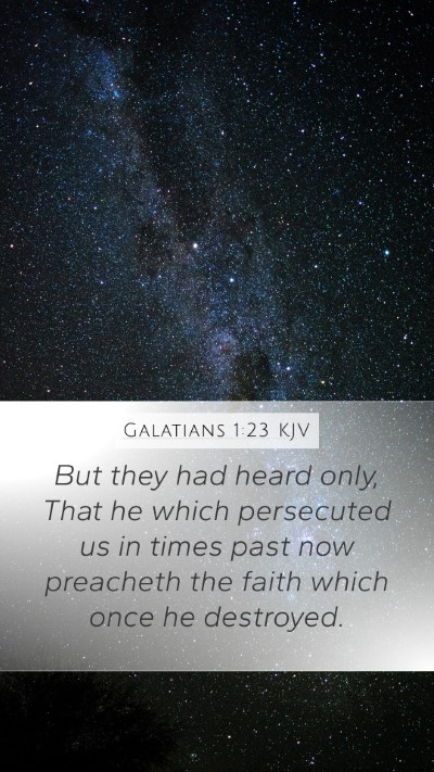 Galatians 1:23 Explained