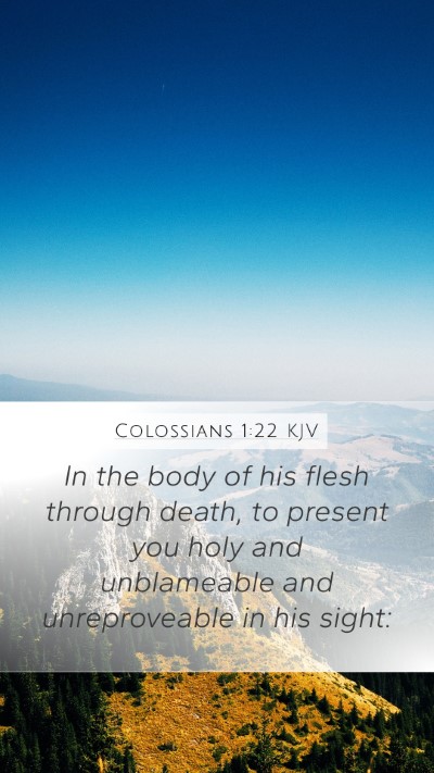 Colossians 1:22 Explained