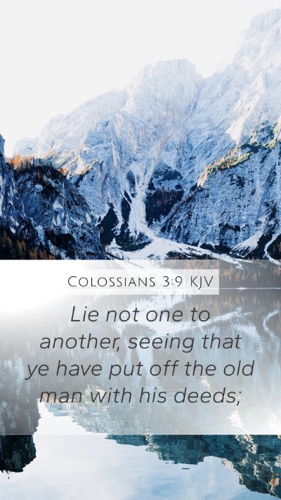 Colossians 3:9 Explained