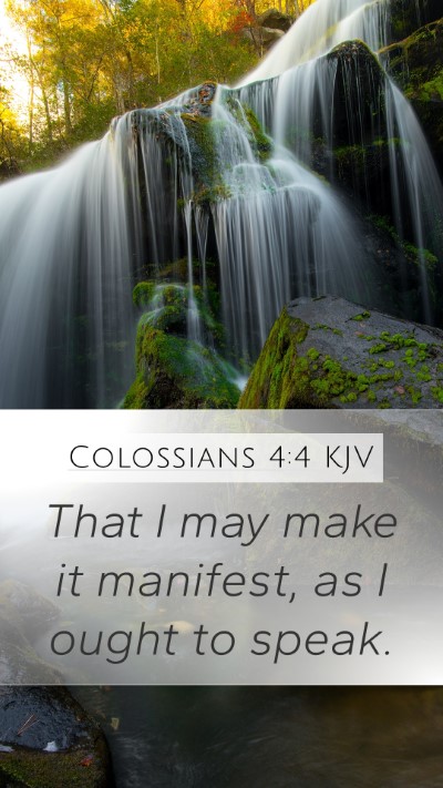 Colossians 4:4 Explained