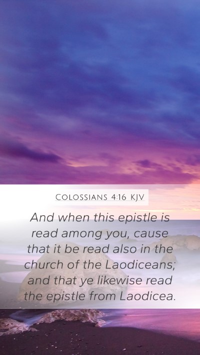 Colossians 4:16 Explained