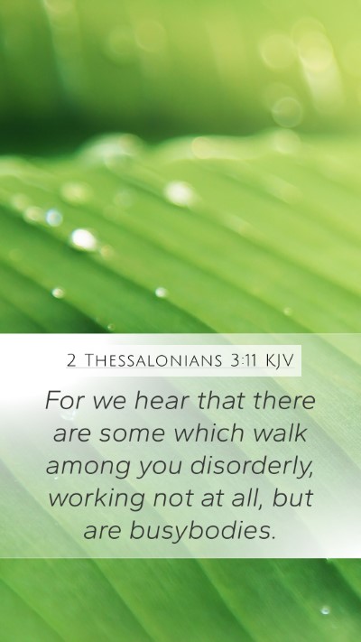 2 Thessalonians 3:11 Explained