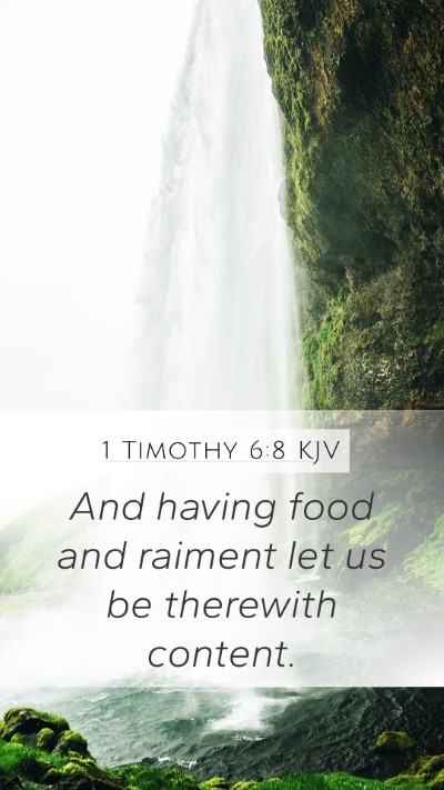 1 Timothy 6:8 Explained