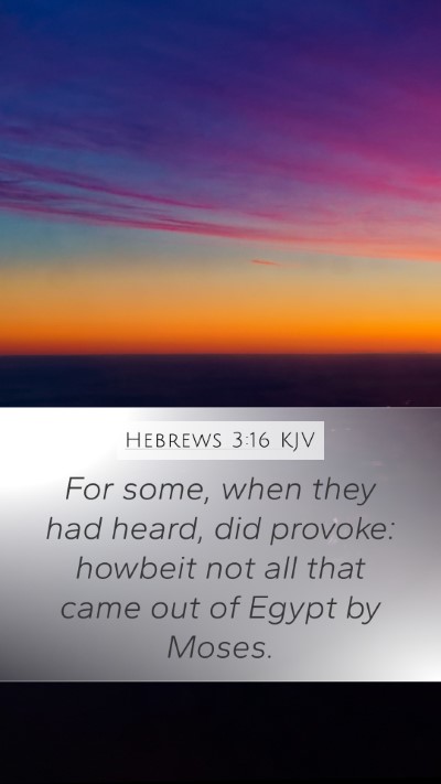 Hebrews 3:16 Explained