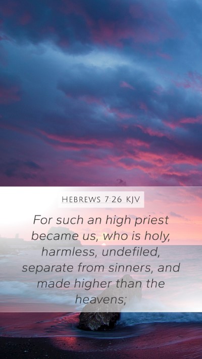 Hebrews 7:26 Explained